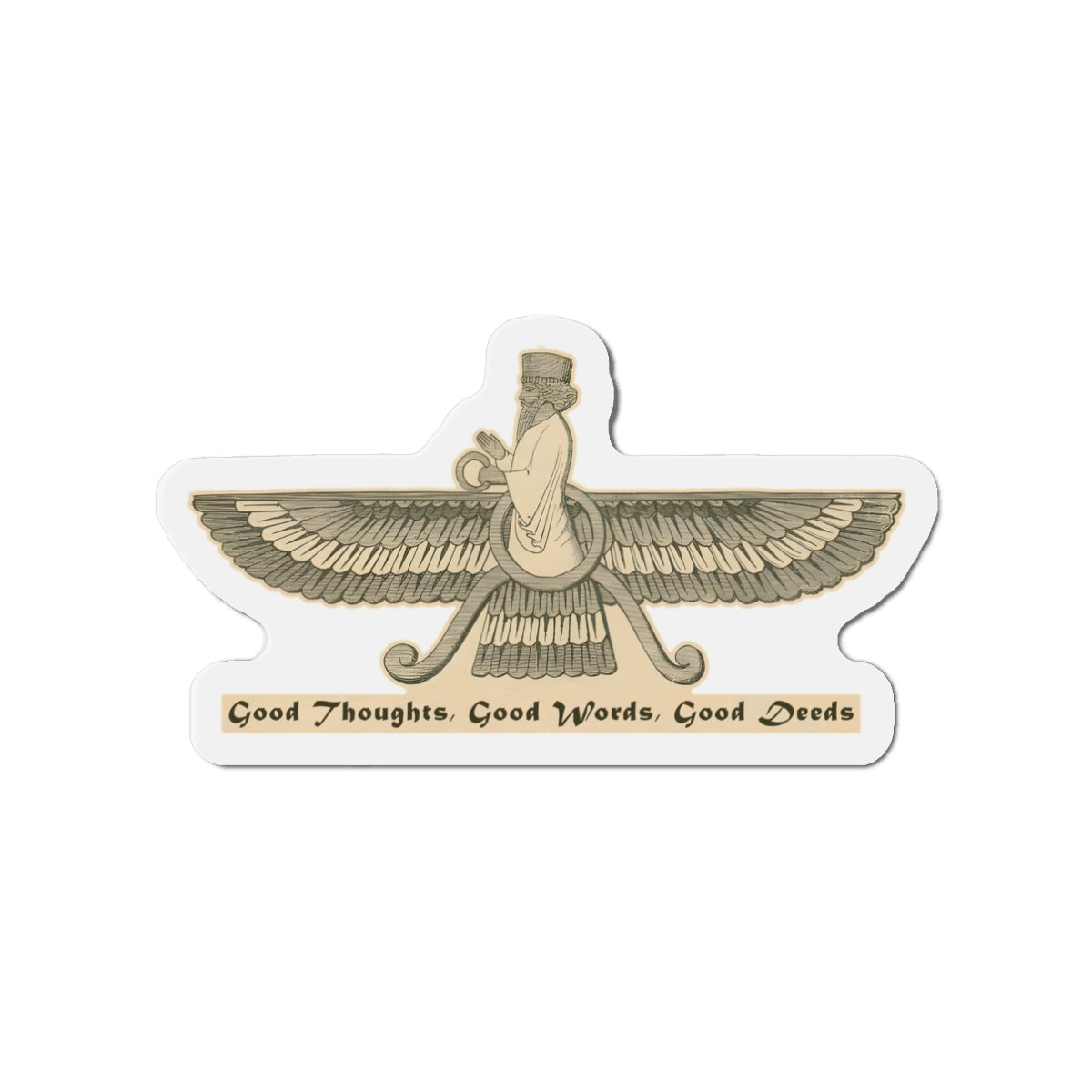 Zoroastrianism Good Thoughts, Good Words, Good Deeds Die-Cut Magnets
