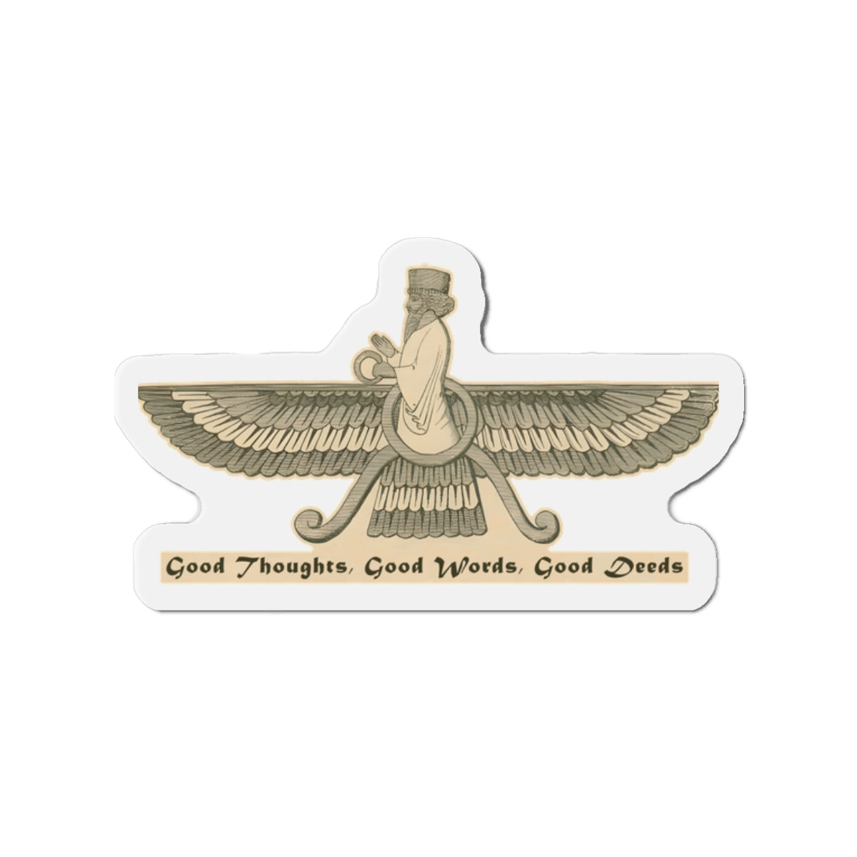 Zoroastrianism Good Thoughts, Good Words, Good Deeds Die-Cut Magnets