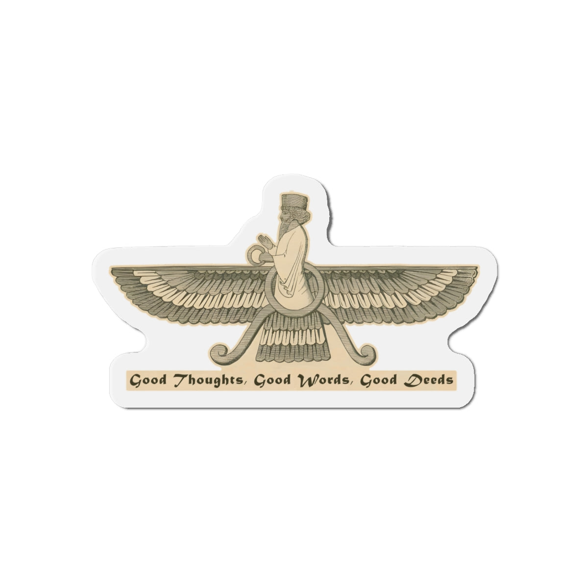 Zoroastrianism Good Thoughts, Good Words, Good Deeds Die-Cut Magnets