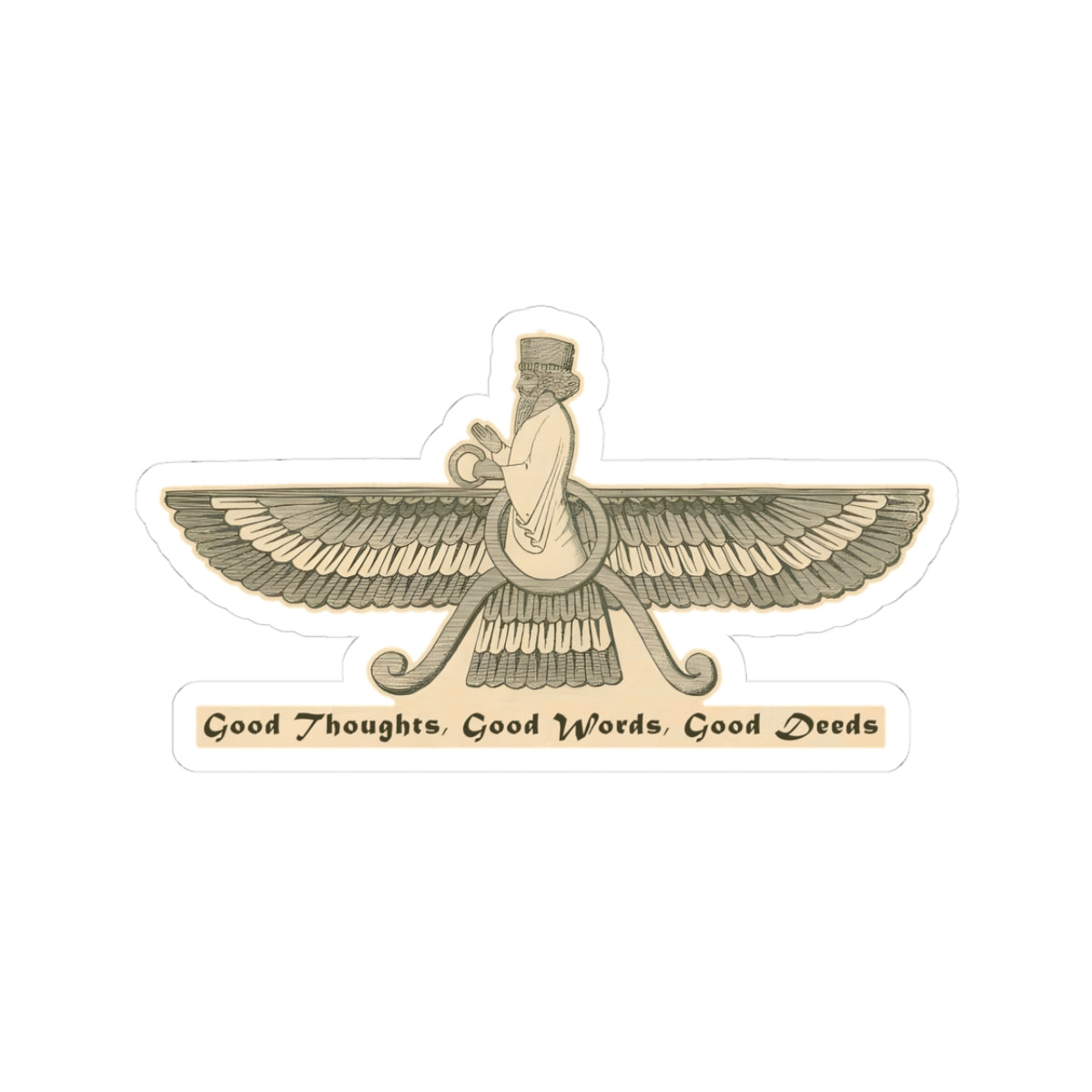Zoroastrian Good Thoughts, Good Words, Good Deeds - Kiss-Cut Sticker