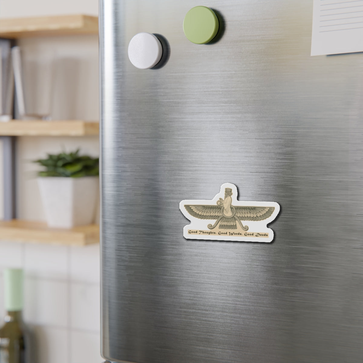 Zoroastrianism Good Thoughts, Good Words, Good Deeds Die-Cut Magnets