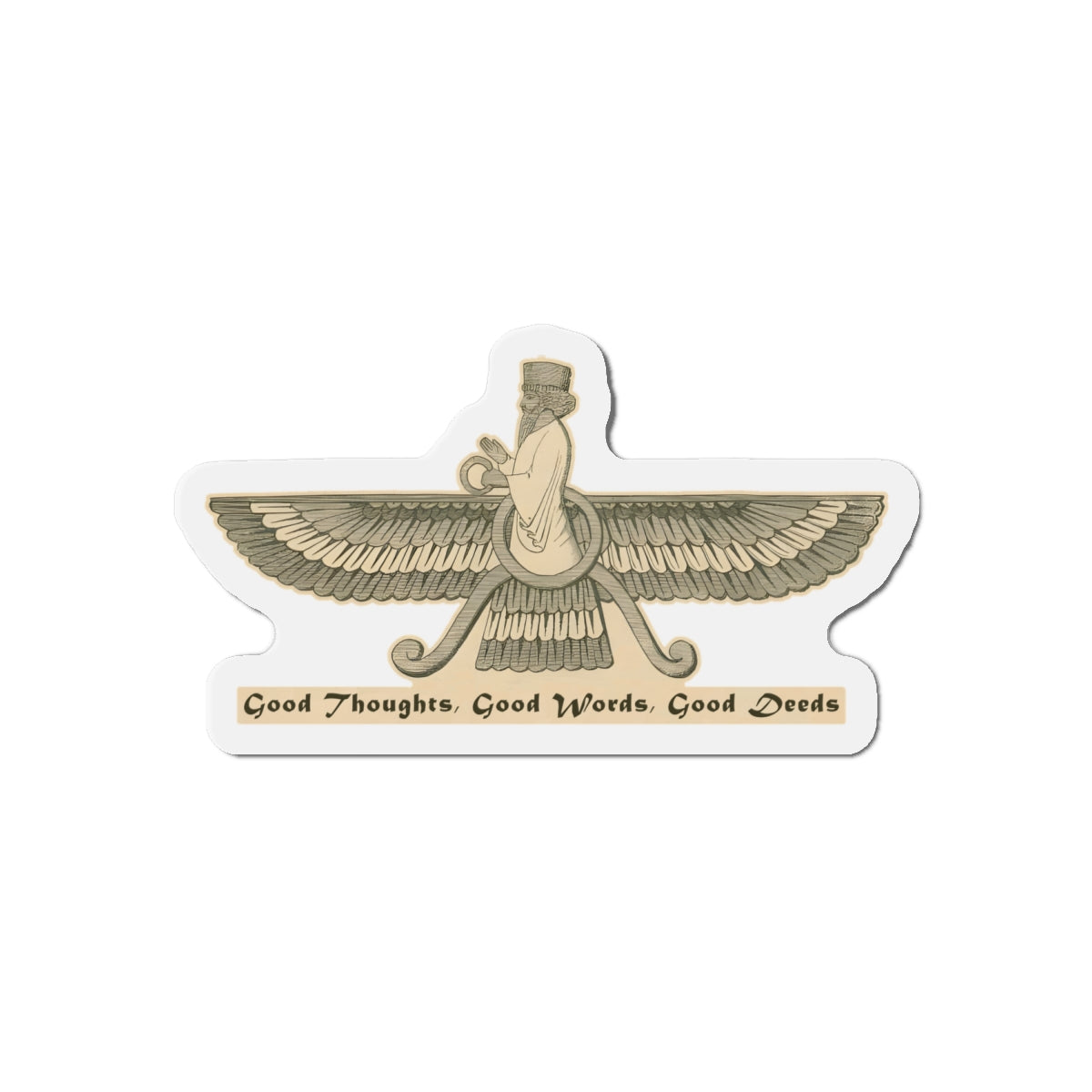 Zoroastrianism Good Thoughts, Good Words, Good Deeds Die-Cut Magnets