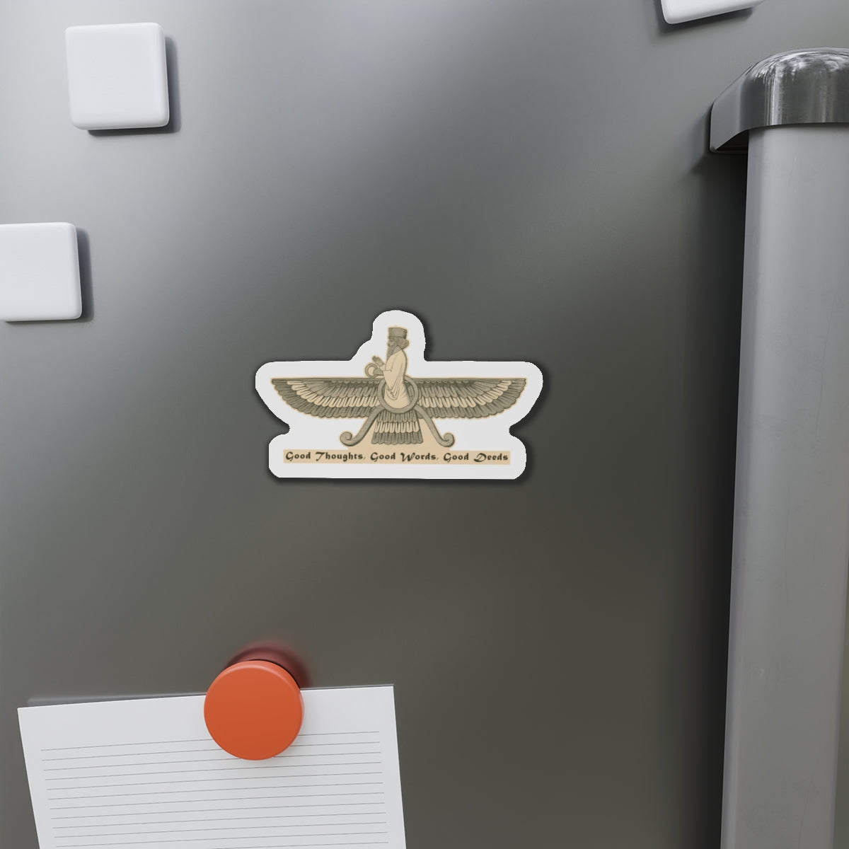 Zoroastrianism Good Thoughts, Good Words, Good Deeds Die-Cut Magnets