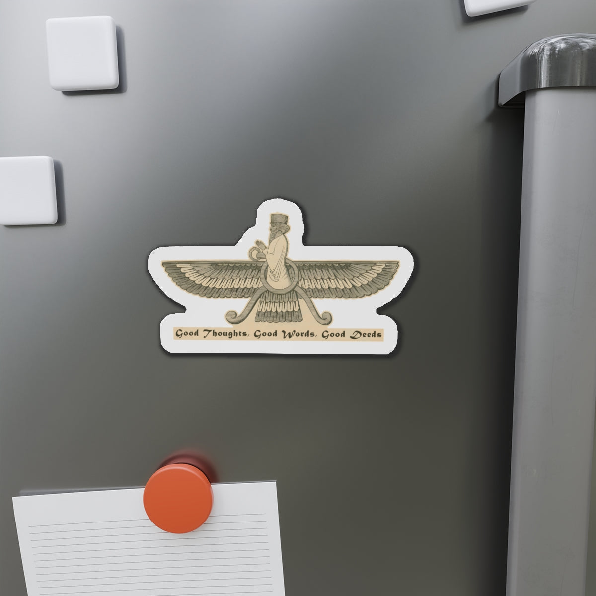 Zoroastrianism Good Thoughts, Good Words, Good Deeds Die-Cut Magnets