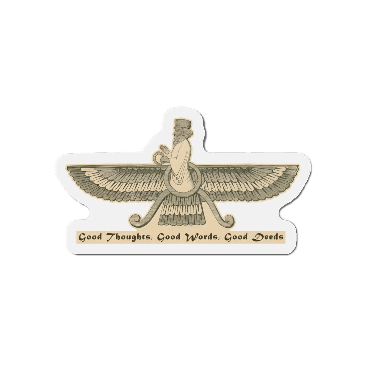 Zoroastrianism Good Thoughts, Good Words, Good Deeds Die-Cut Magnets