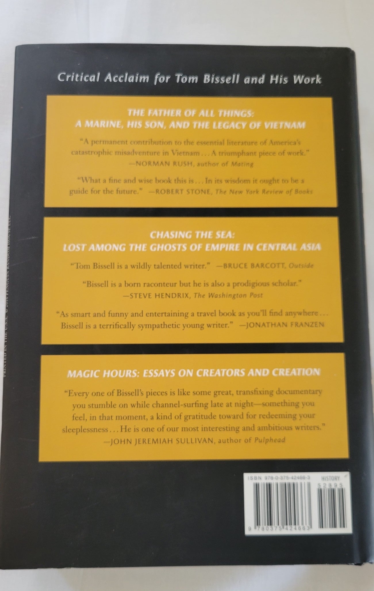Written by Tom Bissell. Copyright 2016. "Peter, Matthew, Thomas, John: Who were these men? What was their relationship to Jesus? Tom Bissell provides rich and surprising answers to these ancient, elusive questions. He examines not just who these men were (and weren’t), but also how their identities have taken shape over the course of two millennia. View of back..
