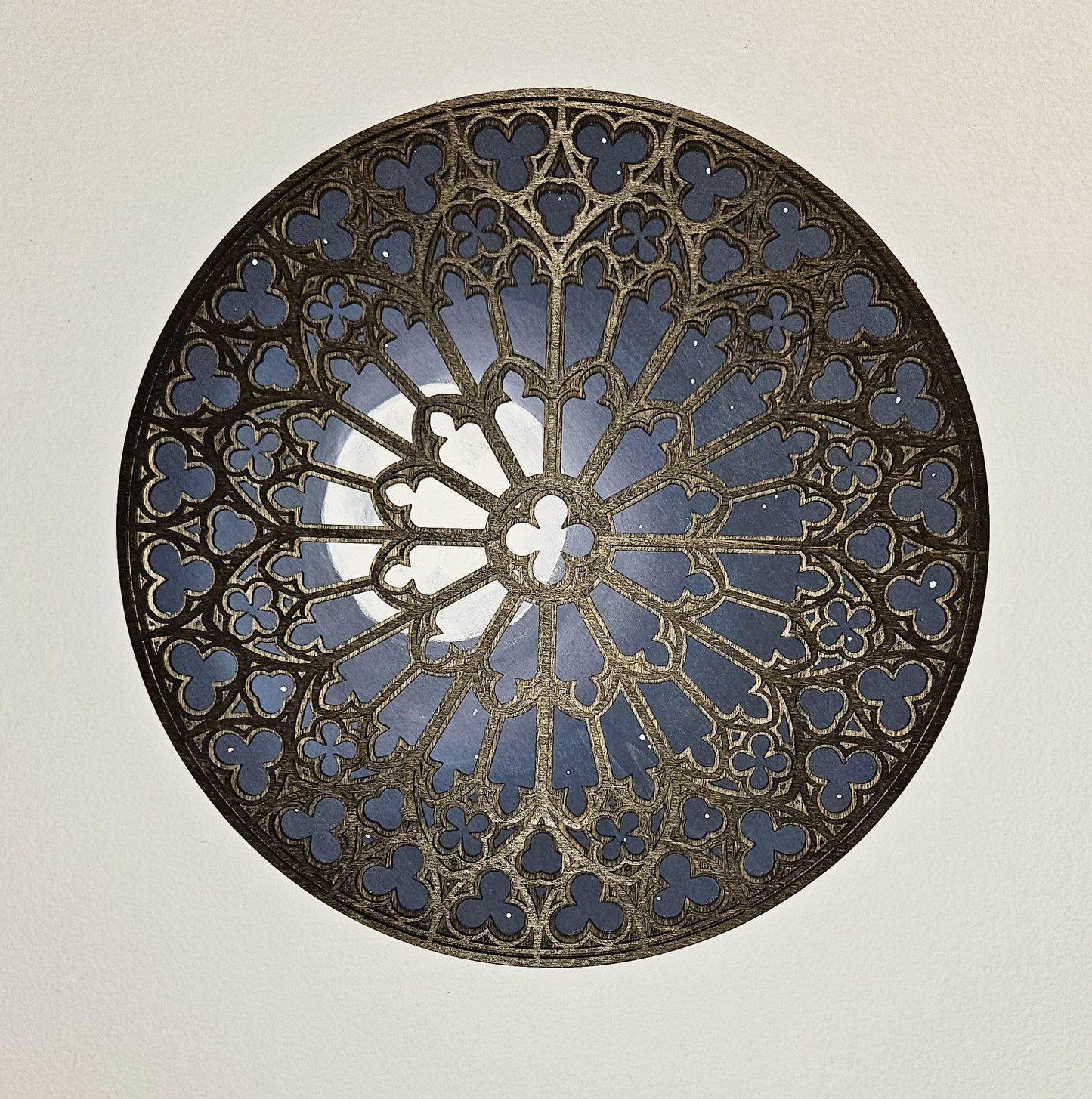Hand Painted Night Sky with Gothic Window Frame