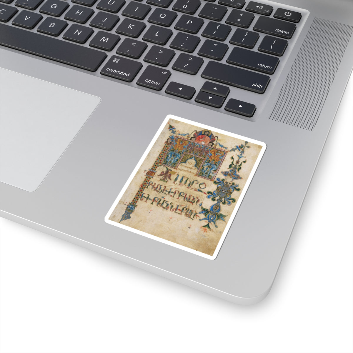 Medieval Illustration - Title Page of the Gospel of John - Kiss-Cut Sticker