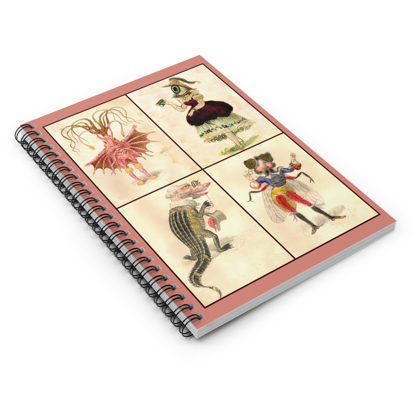 Vintage Mardi Gras Costumes Spiral Notebook - Ruled Line