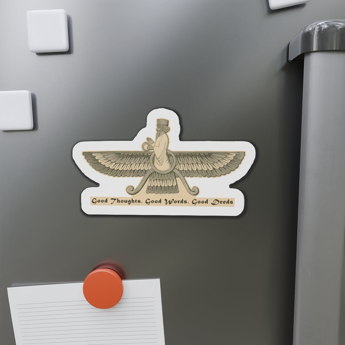 Zoroastrianism Good Thoughts, Good Words, Good Deeds Die-Cut Magnets