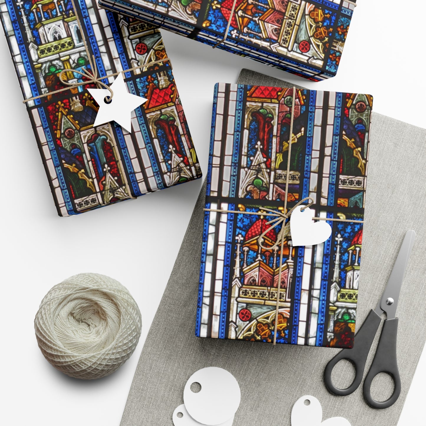 14th Century Austrian Stained Glass Gift Wrap Papers