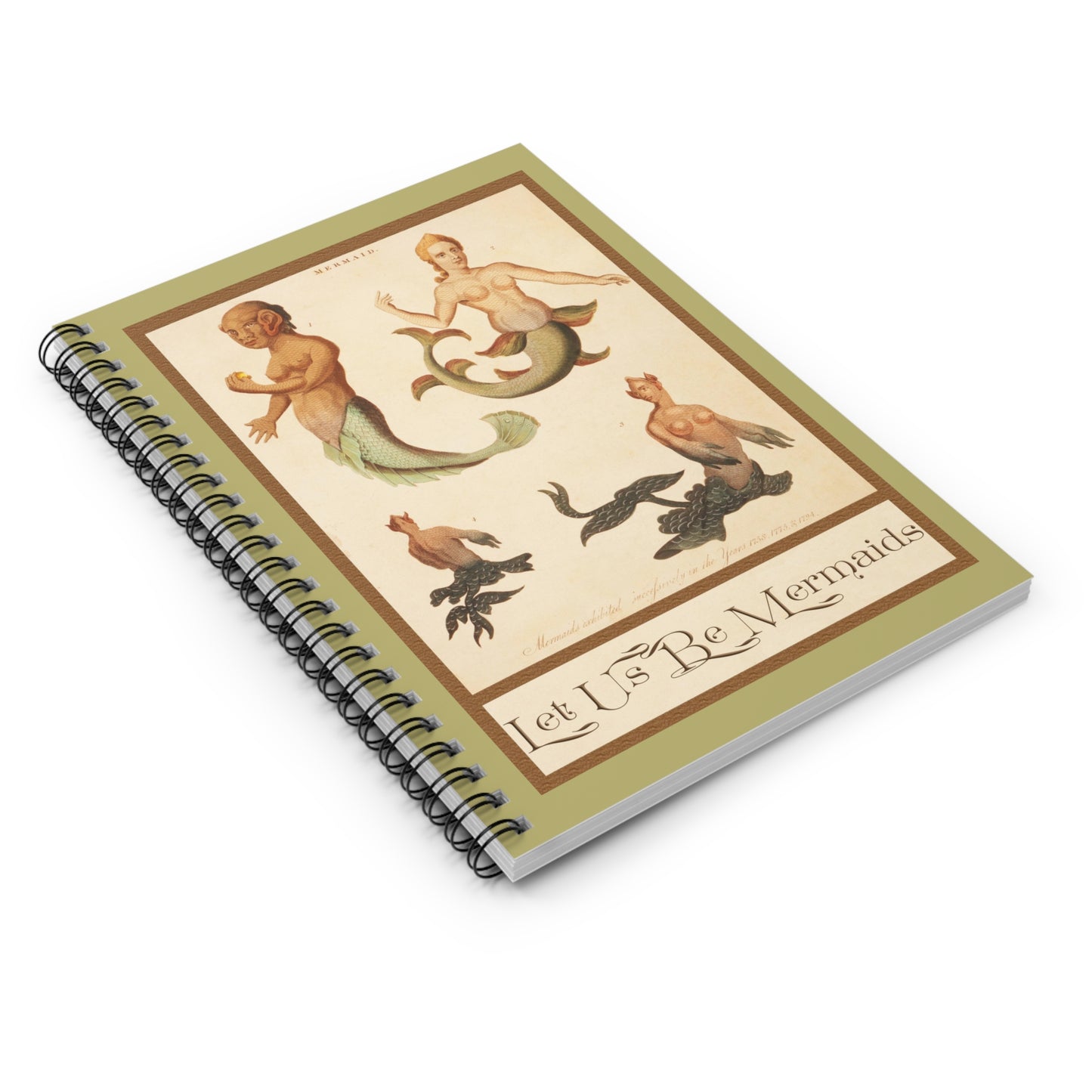 Vintage Mermaids Spiral Notebook - Ruled Line