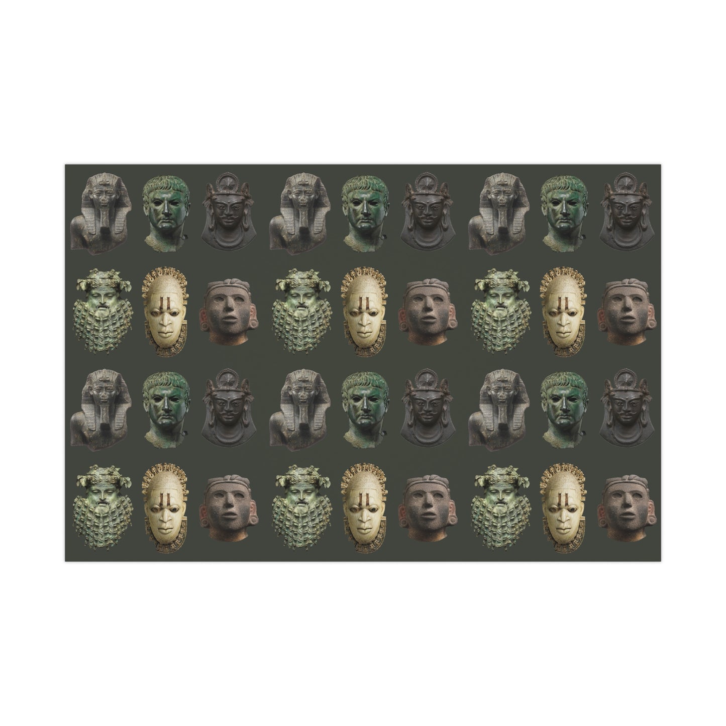 Ancient Faces Gift Wrap Papers