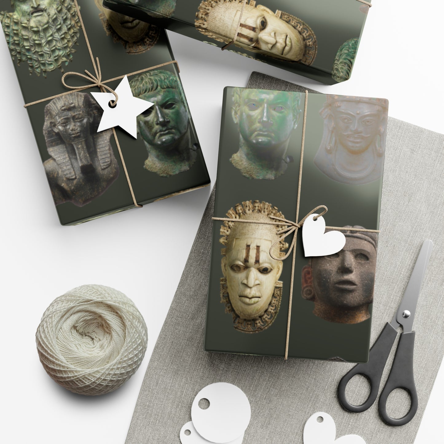 Ancient Faces Gift Wrap Papers