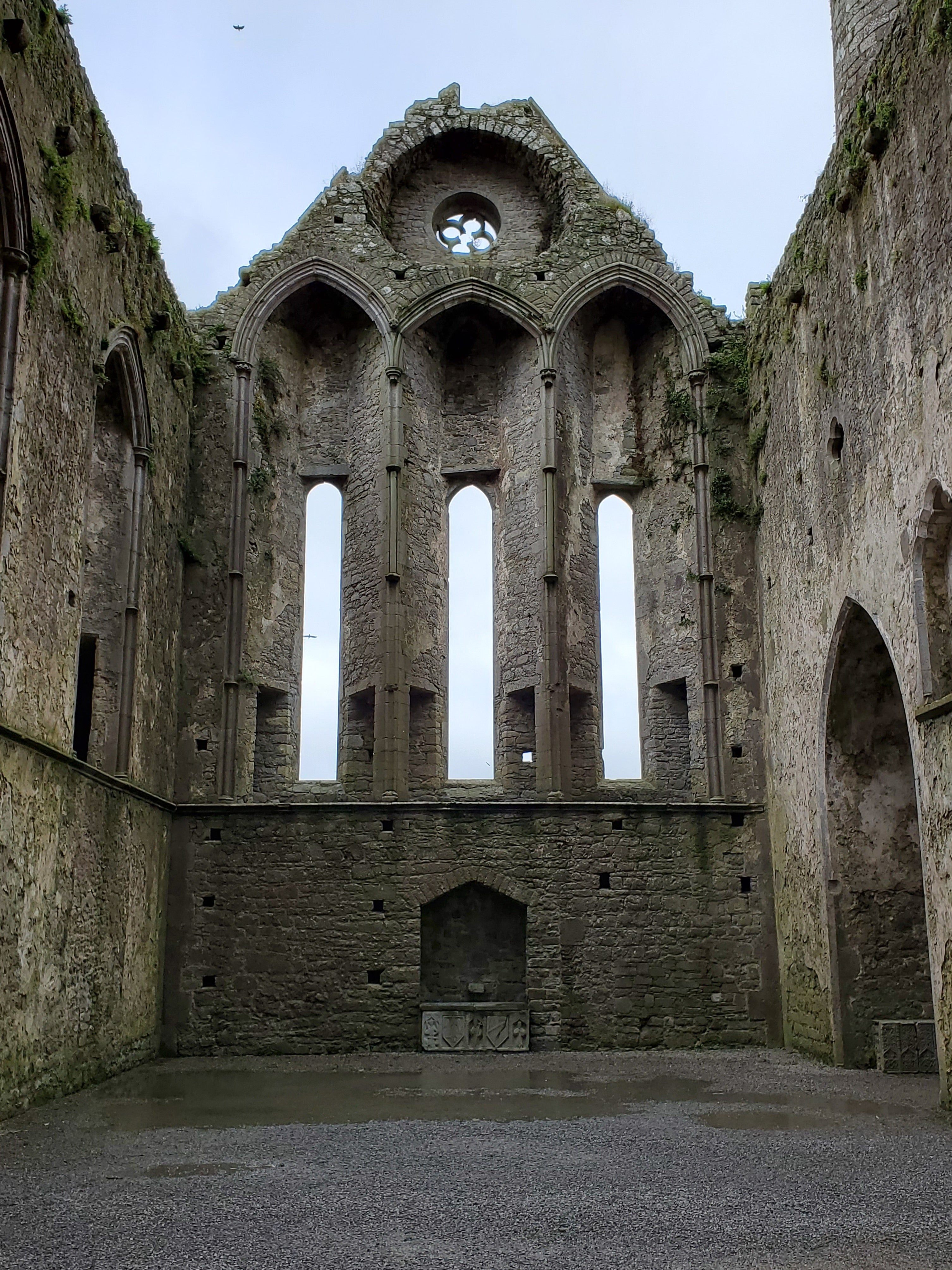 Picture of ruins of cathedral at the Rock of Cashel in Ireland, for historical consultation page, offering historical research and writing services, Photoshop services, and more.