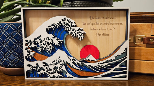 The Great Wave Off Kanagawa by Hokusai Small - Wall Art or Desk Decor