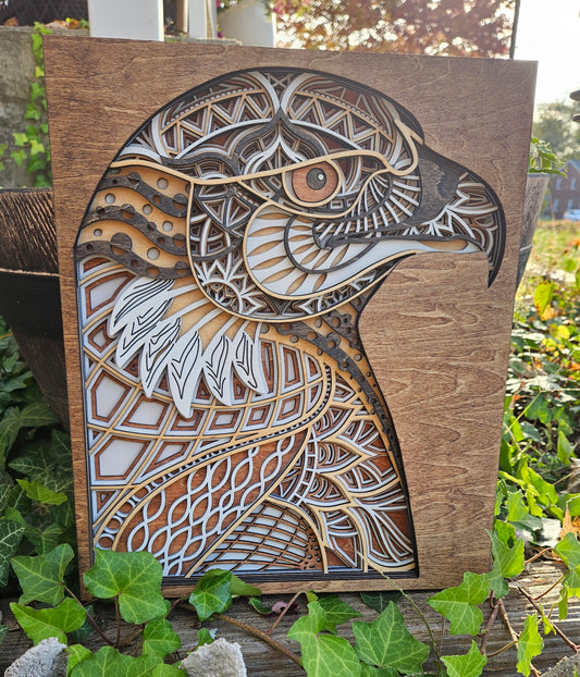 Exquisite Multi-Layered Wooden Bird