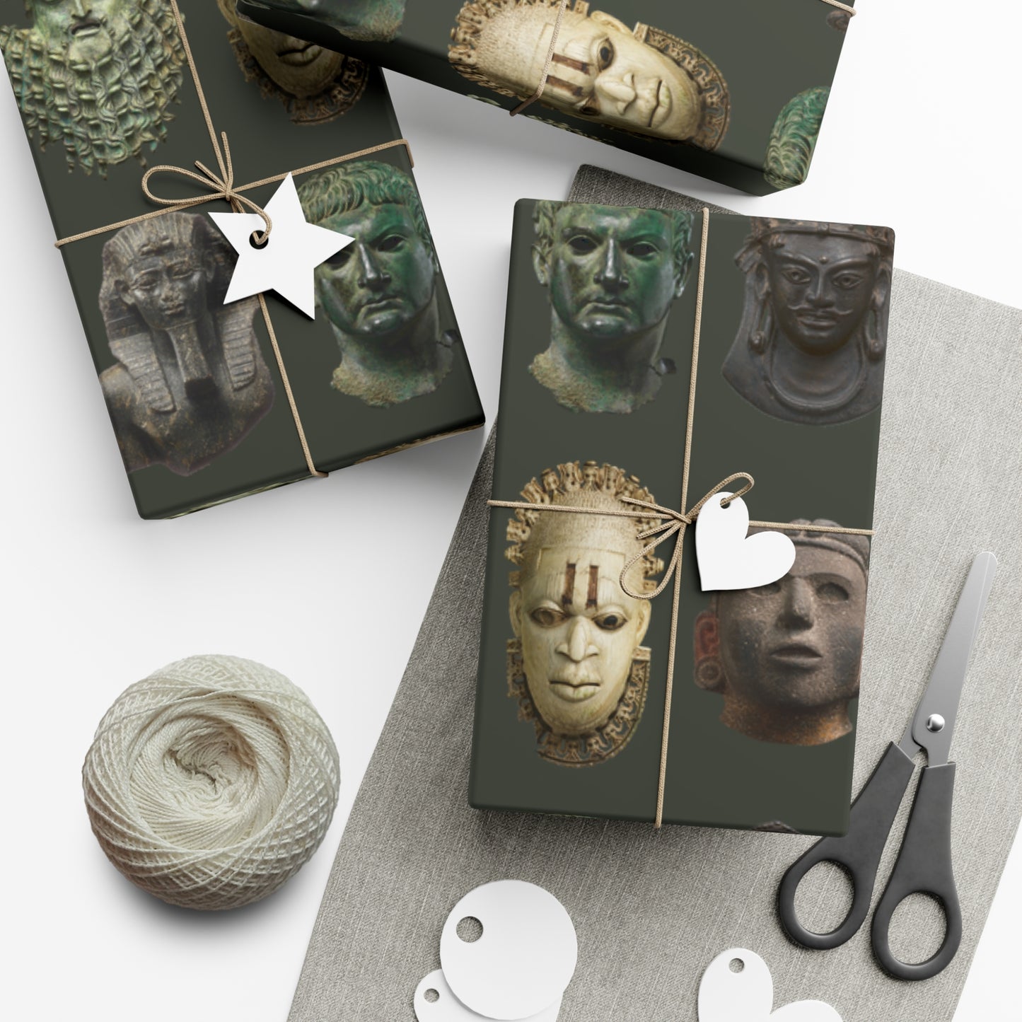 Ancient Faces Gift Wrap Papers
