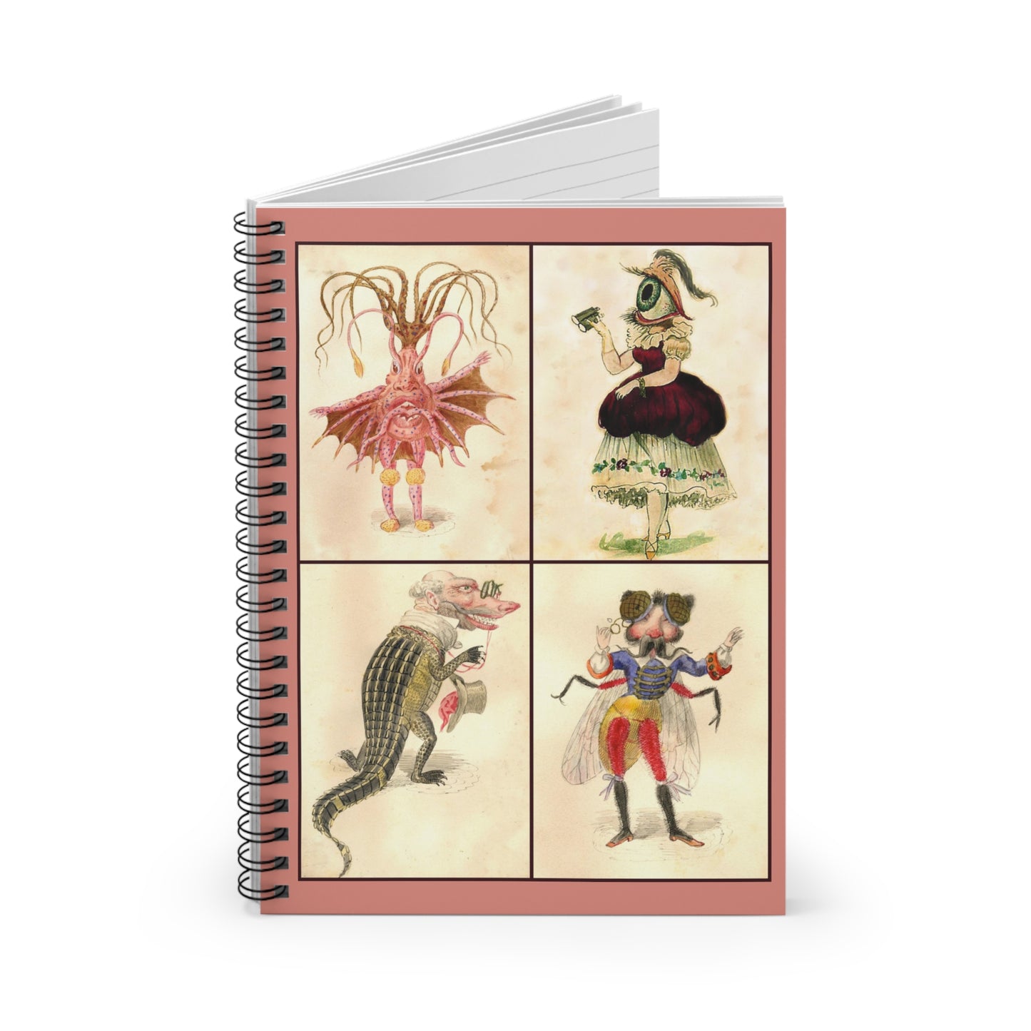 Vintage Mardi Gras Costumes Spiral Notebook - Ruled Line