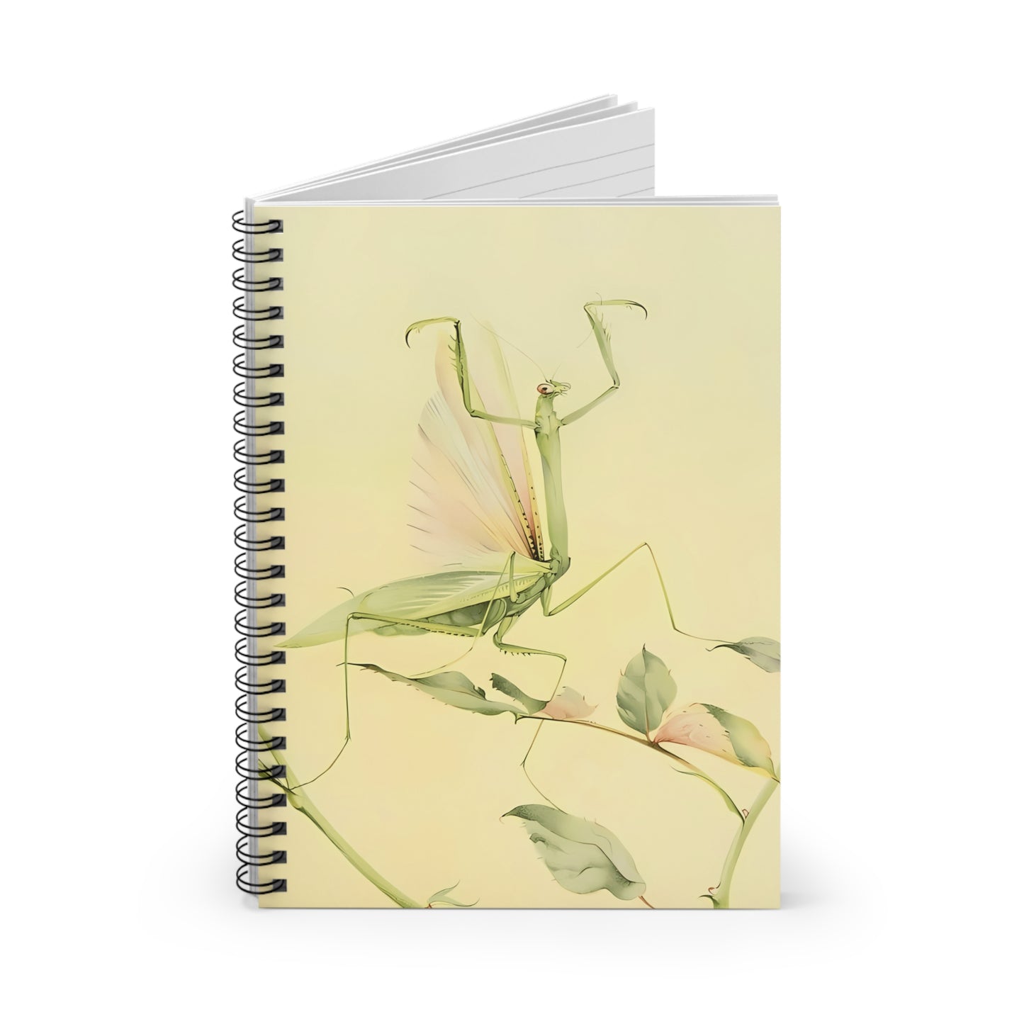 Vintage Praying Mantis - Spiral Notebook - Ruled Line