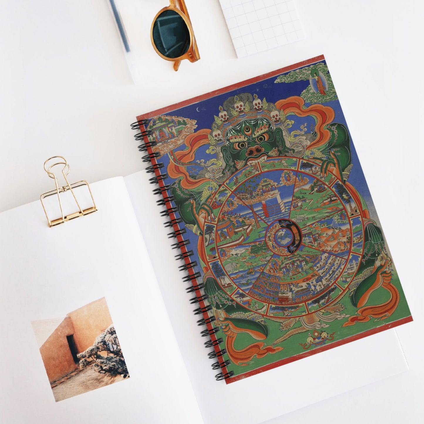 Tibetan Buddhist Spiral Notebook - Ruled Line