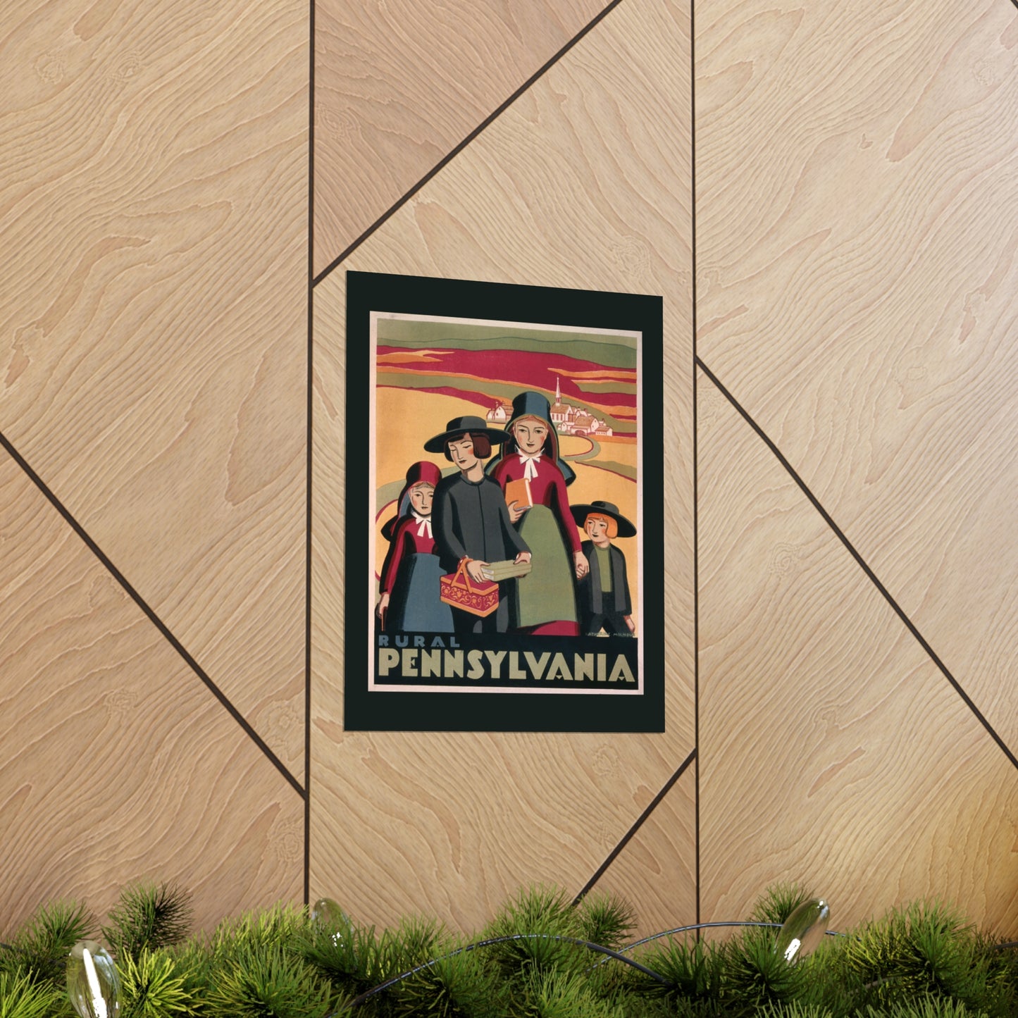 Vintage Rural Pennsylvania Vintage Poster Wall Art