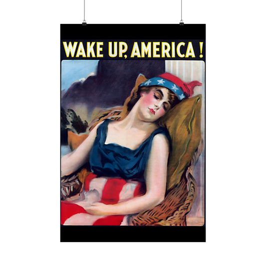 "Wake Up America!" Vintage Patriotic Poster