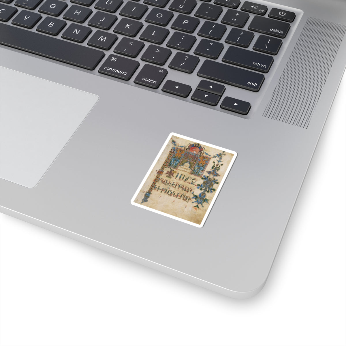 Medieval Illustration - Title Page of the Gospel of John - Kiss-Cut Sticker