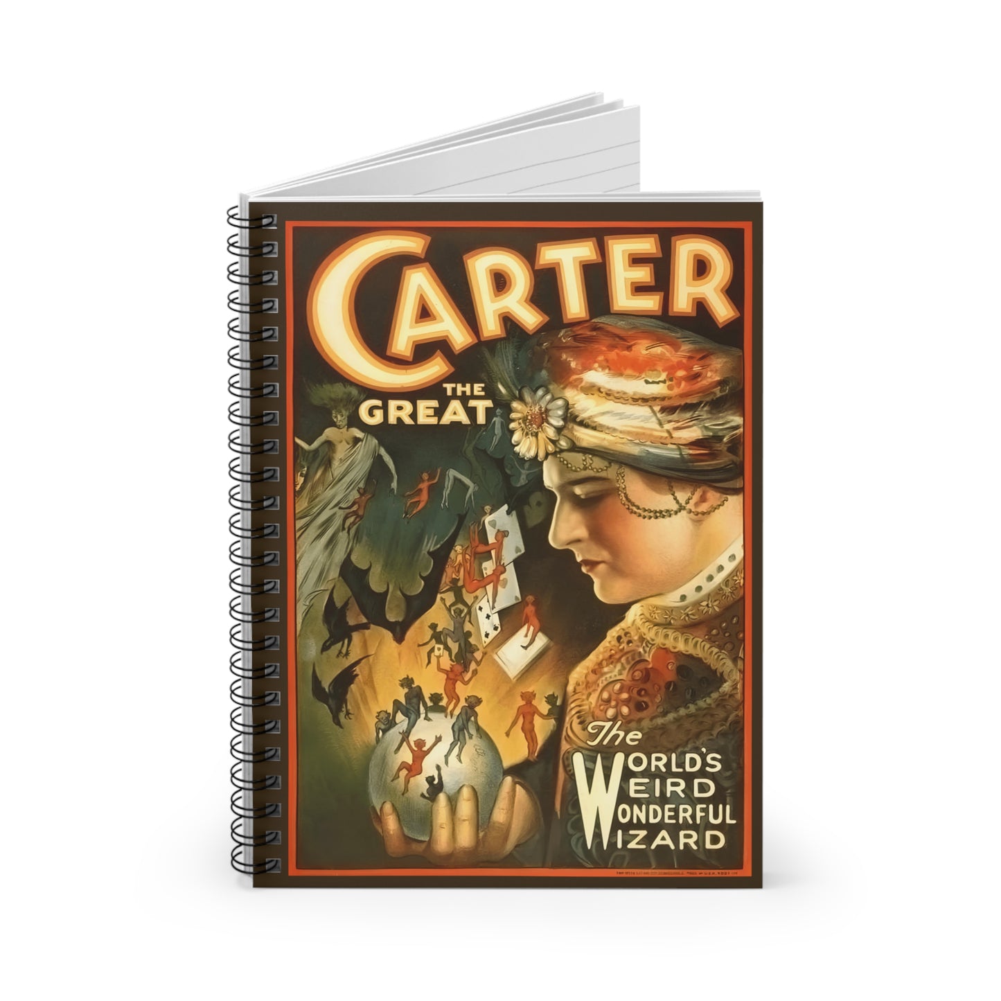 Carter the Great Vaudeville Spiral Notebook - Ruled Line