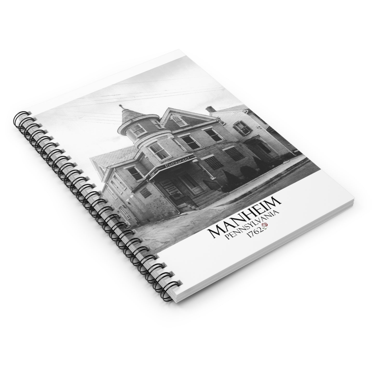 Historical Photograph - Manheim Pennsylvania - Spiral Notebook - Ruled Line