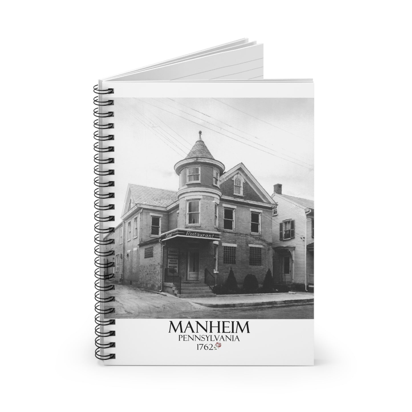 Historical Photograph - Manheim Pennsylvania - Spiral Notebook - Ruled Line