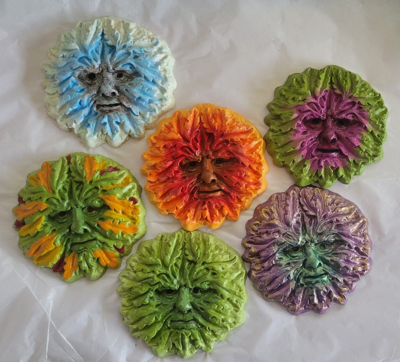 Greenman decoration, Medieval architecture, gifts for history lovers, handmade. Various colors