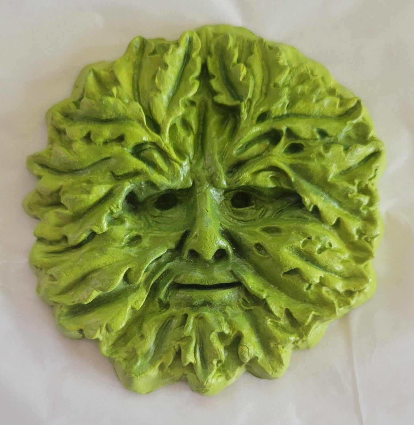 Greenman decoration, Medieval architecture, gifts for history lovers, handmade. Green