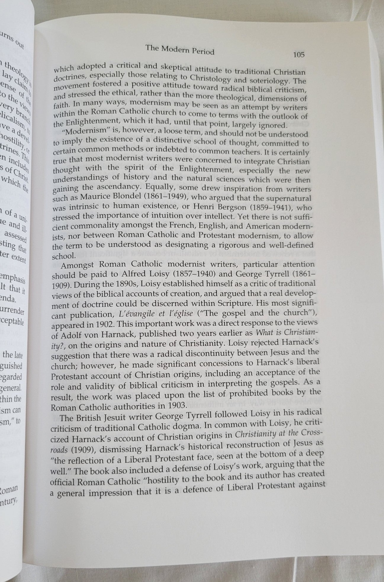 Used book. Christian Theology: An Introduction, Second Edition written by Alister McGrath, published by Blackwell Publishers.  View of page 105