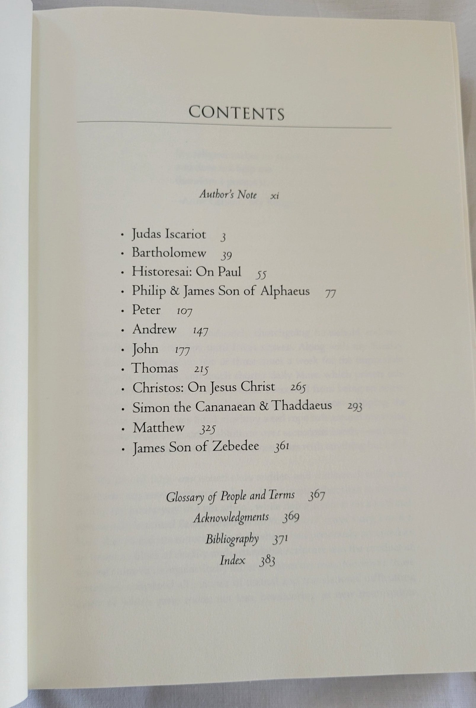Written by Tom Bissell. Copyright 2016.  "Peter, Matthew, Thomas, John: Who were these men? What was their relationship to Jesus? Tom Bissell provides rich and surprising answers to these ancient, elusive questions. He examines not just who these men were (and weren’t), but also how their identities have taken shape over the course of two millennia.  View of table of contents.