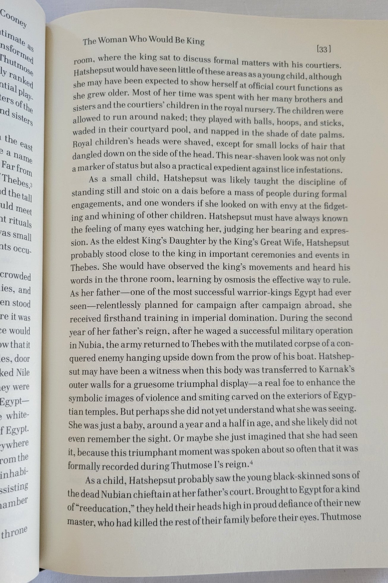 Used book for sale “The Woman Who Would Be King” written by Kara Cooney. Page 33