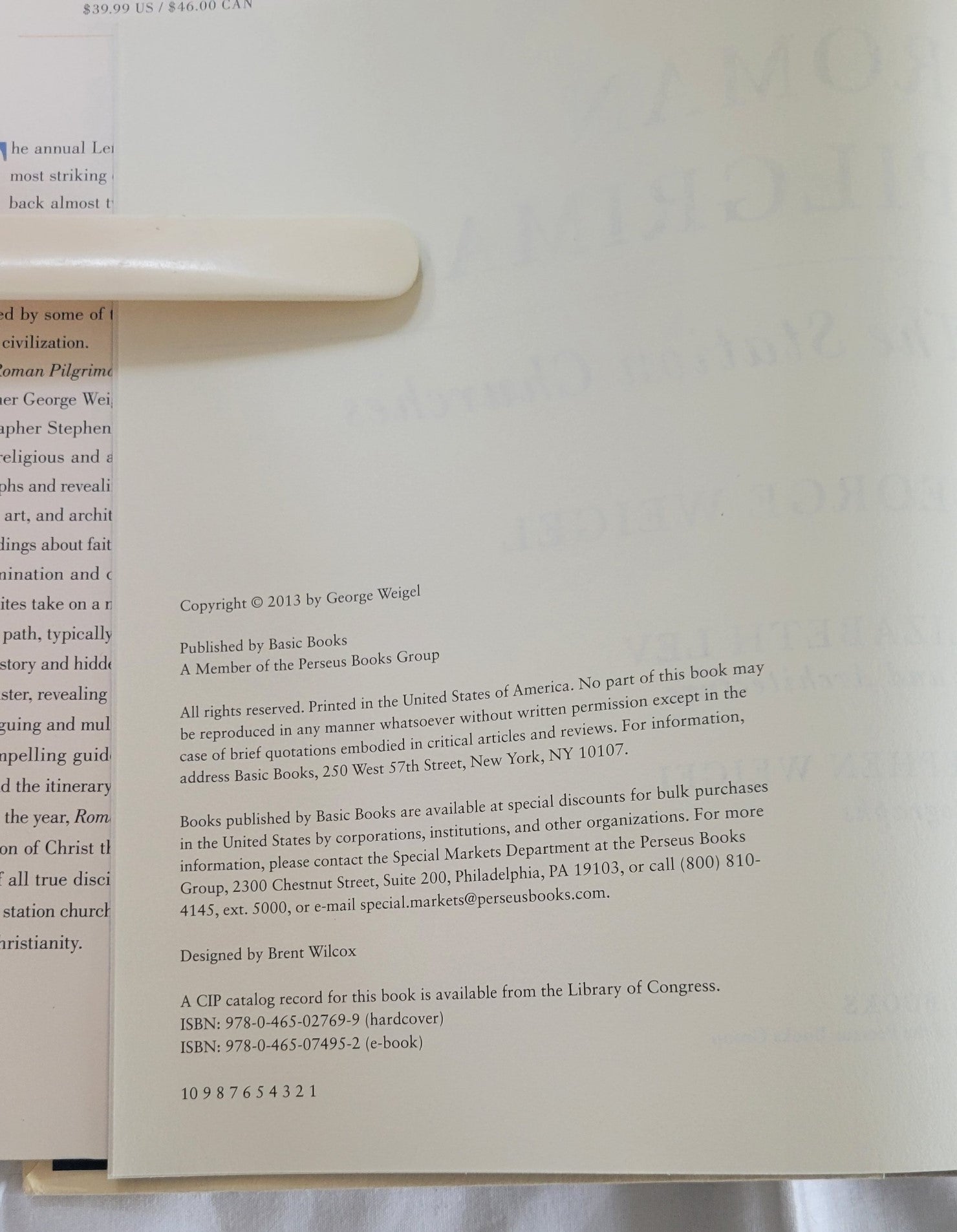 Used book for sale “Roman Pilgrimage: The Station Churches” by George Weigel with Elizabeth Lev and Stephen Weigel. View of copyright info.