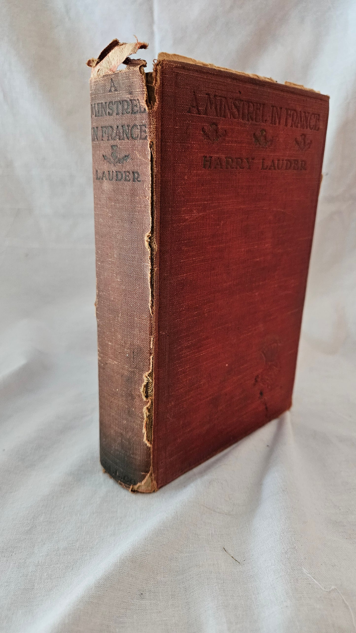 Antique Book "A Minstrel in France" by Harry Lauder