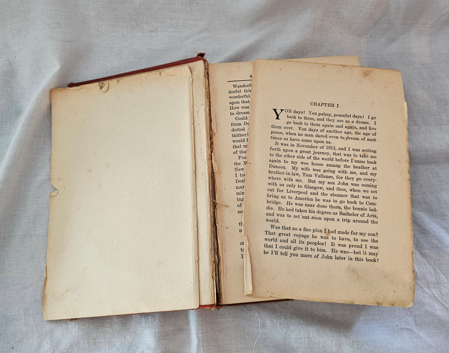 Antique Book "A Minstrel in France" by Harry Lauder