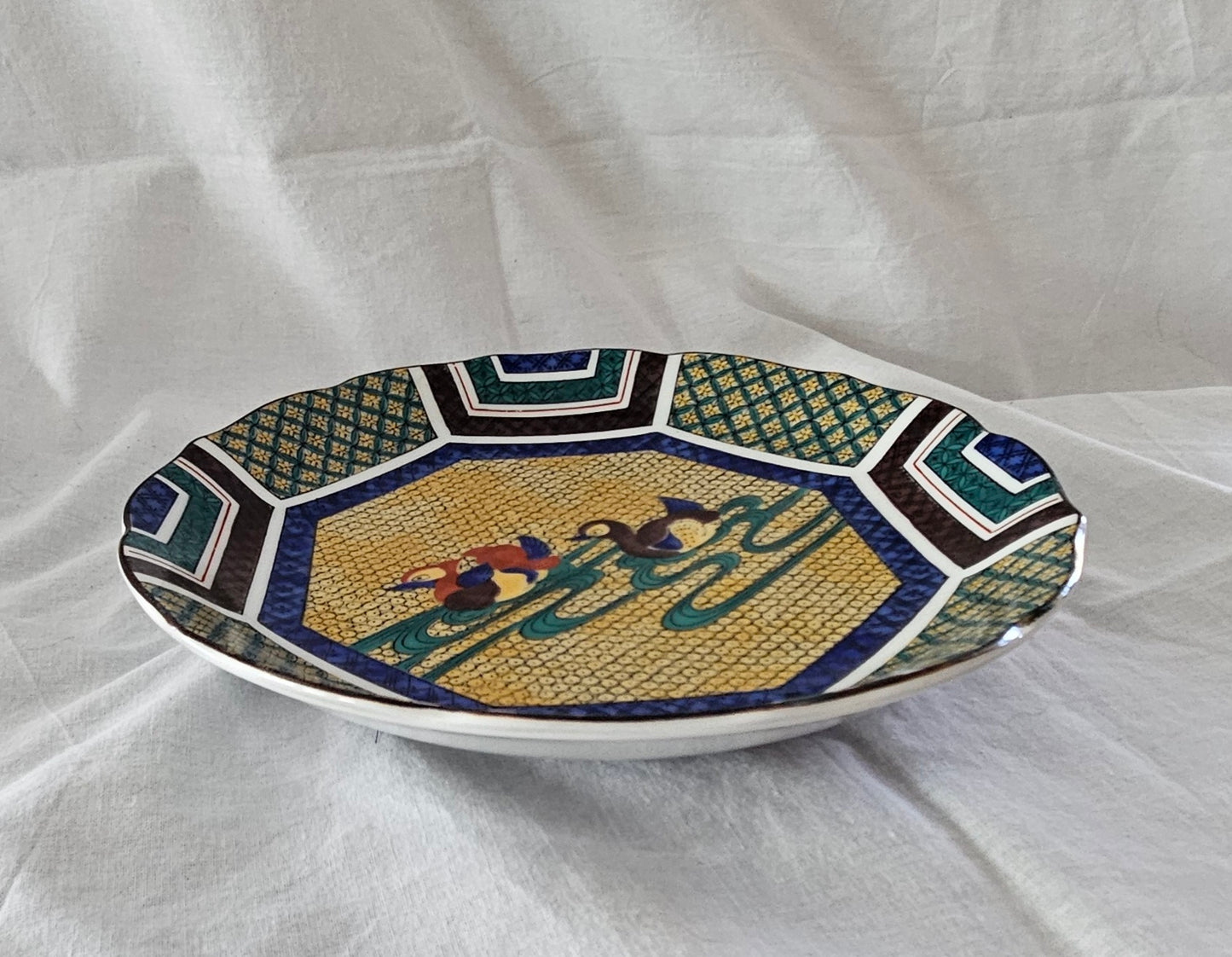 Japanese Mandarin Ducks Porcelain Plate