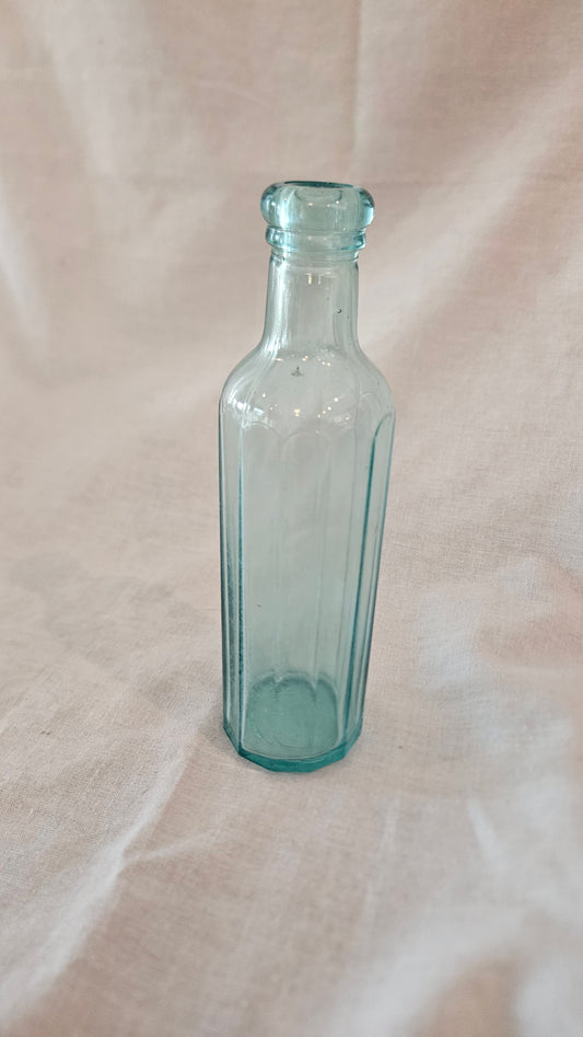 Aqua Bottle with Scalloped Sides
