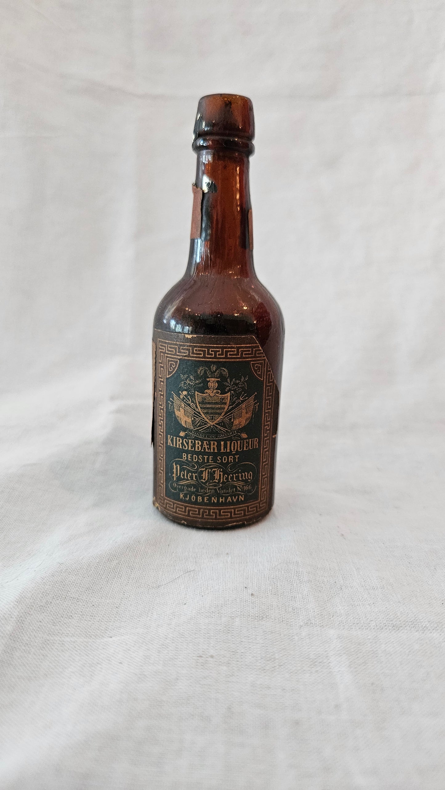 Vintage Miniature Liquor Bottle - Peter F. Heering - Copenhagen, Denmark