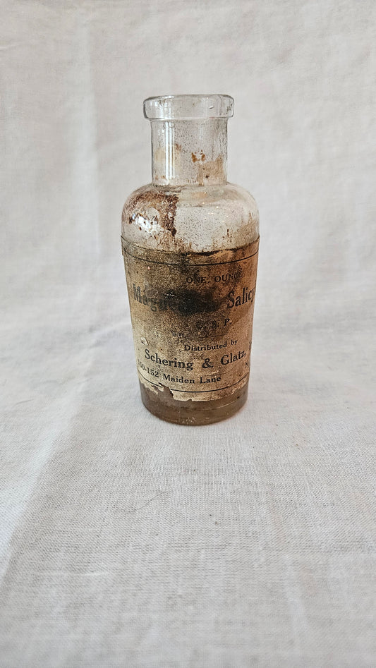 Vintage Medicine Bottle by Schering & Glatz, 1876-1918, 3.625" tall