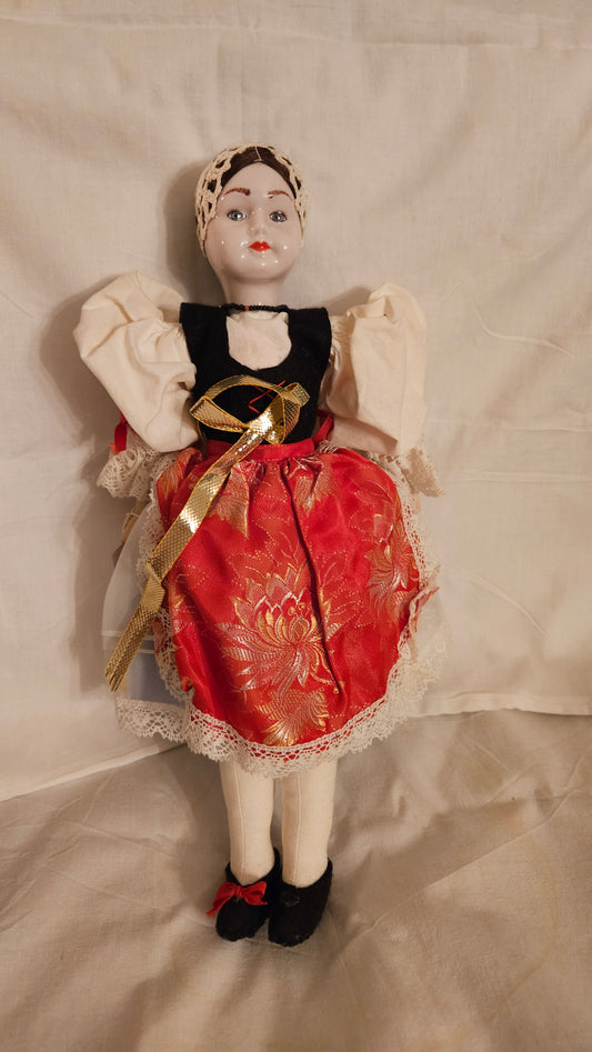 Bo Kroj Czech Rosy Porcelain Doll in Original National Costume
