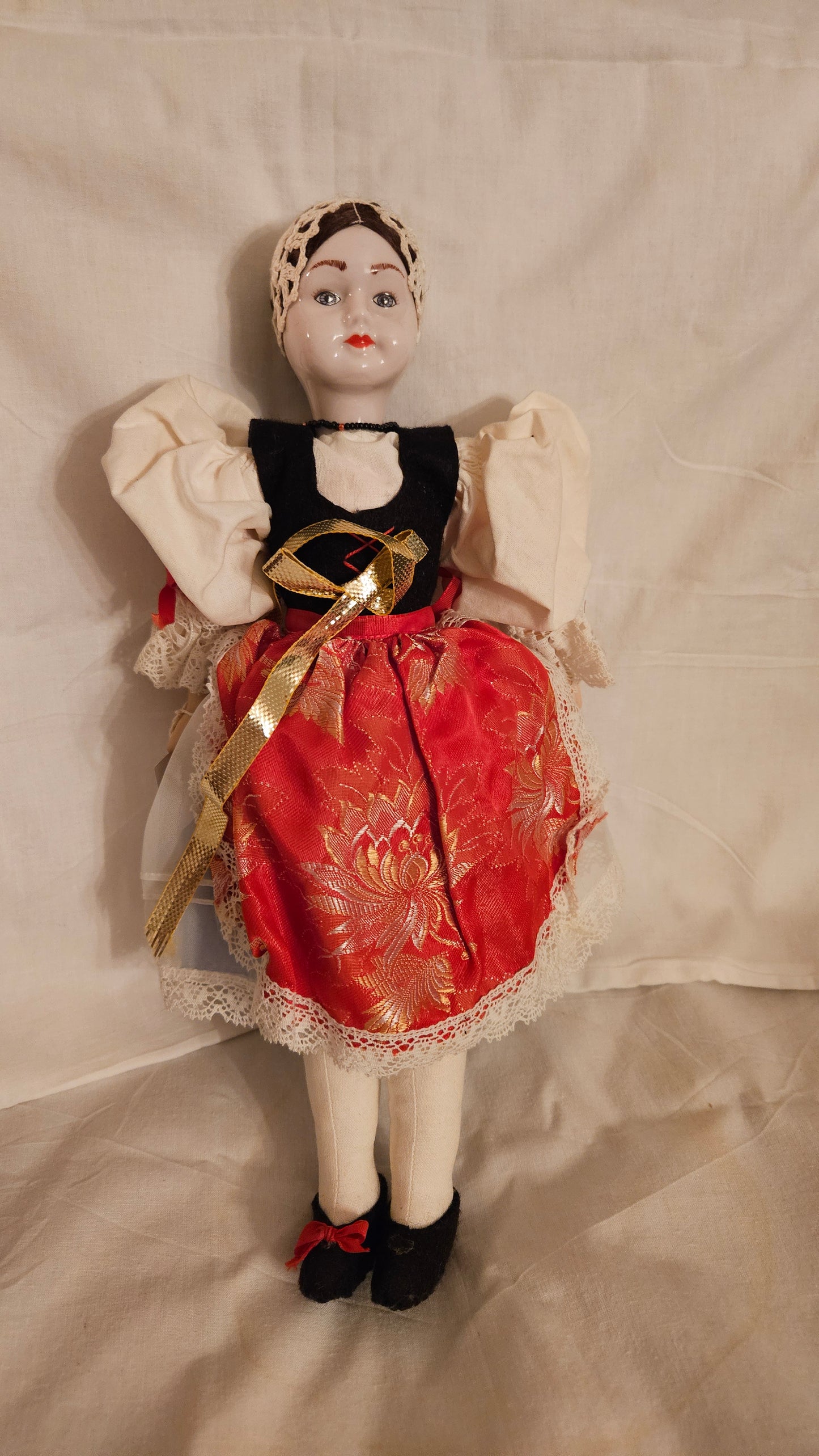 Bo Kroj Czech Rosy Porcelain Doll in Original National Costume