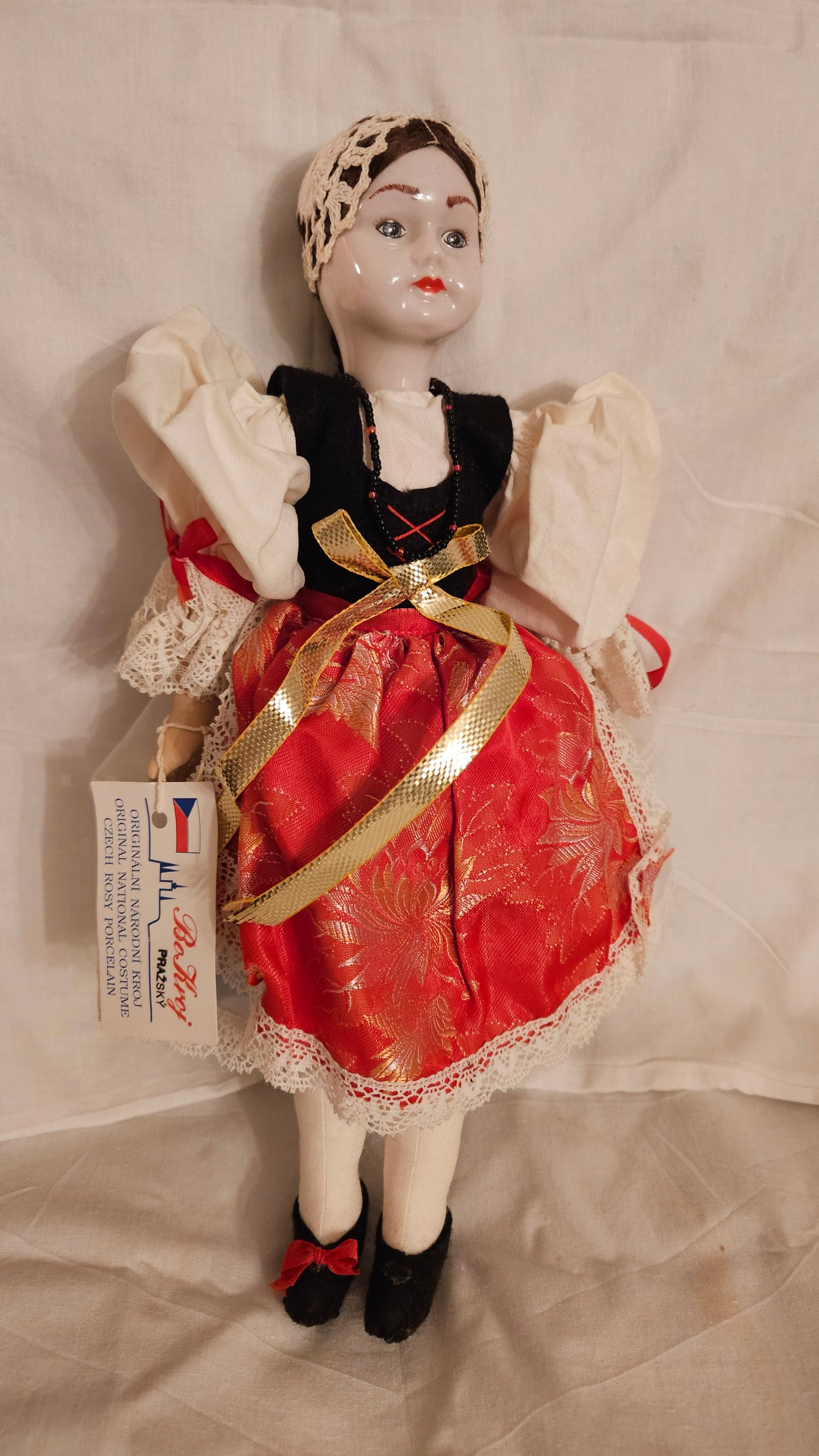 Bo Kroj Czech Rosy Porcelain Doll in Original National Costume