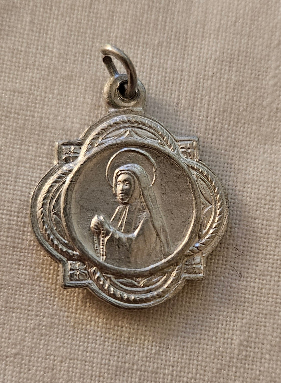 St. Bernadette of Lourdes Catholic Pendant with Reliquary