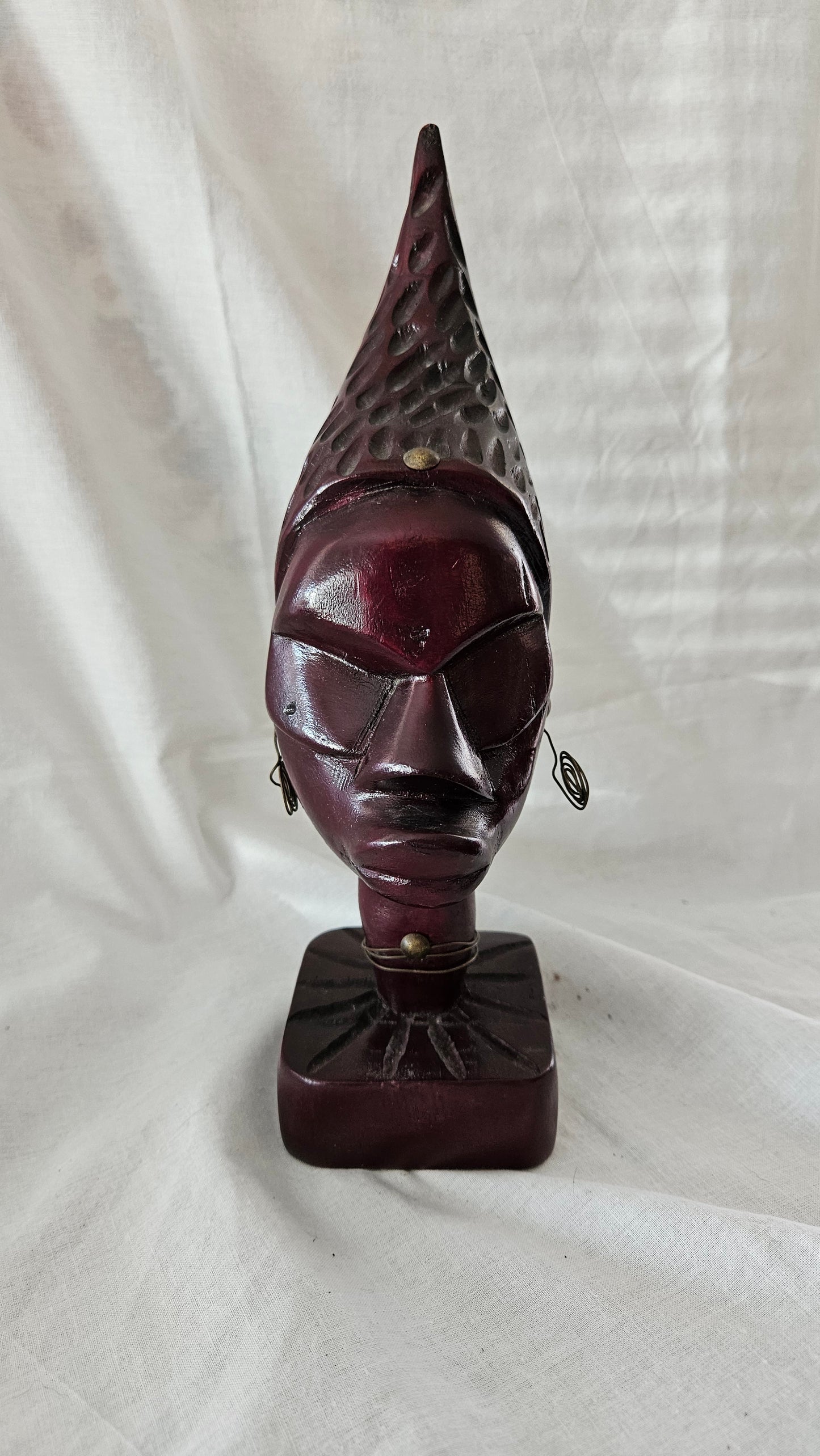 Carved Wooden African Head / Bust