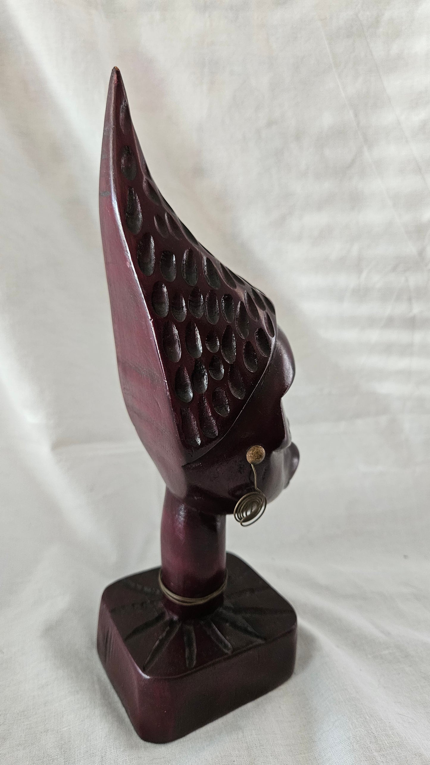 Carved Wooden African Head / Bust