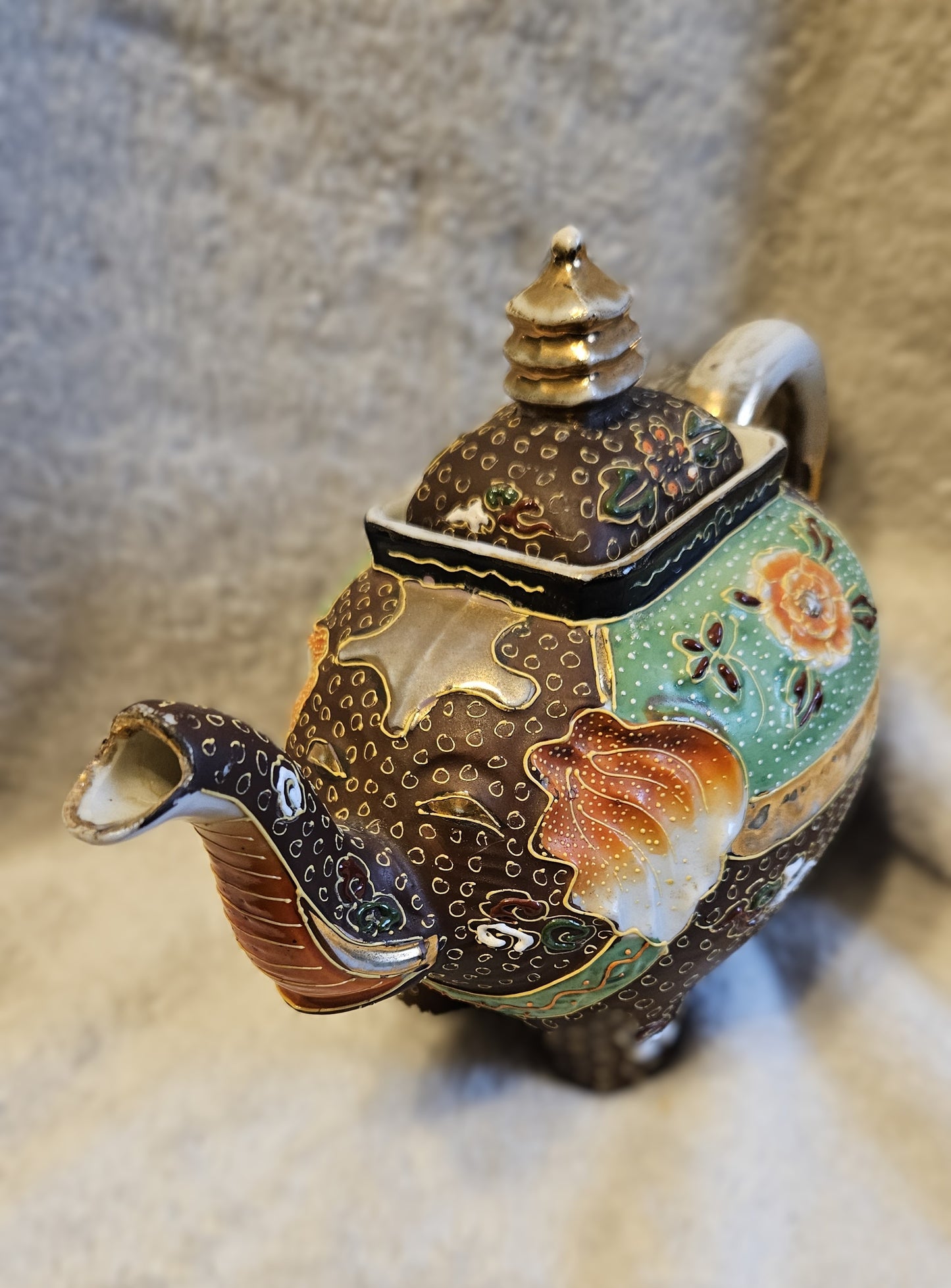 Vintage Japanese Elephant Teapot